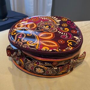 Vera Bradley hat box cosmetic bag Safari Sunset